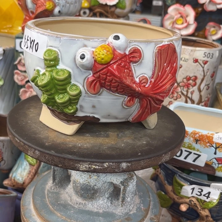 紫砂花盆粗陶材质多肉花盆