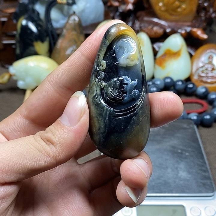 和田玉未镶嵌挂件