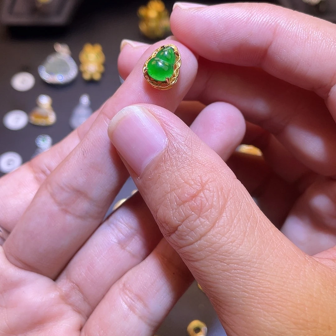 翡翠银S925镶嵌吊坠(不含链)