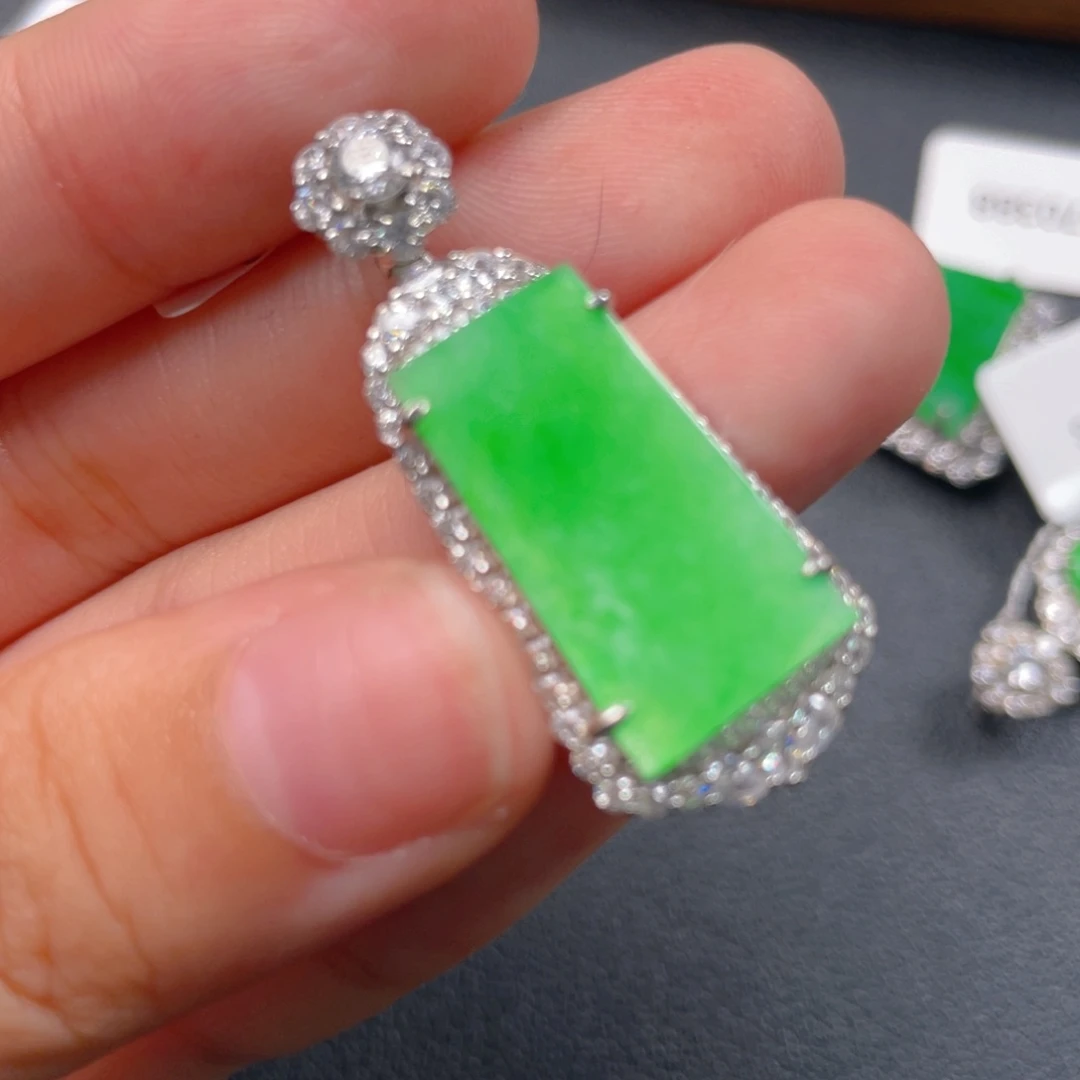 翡翠银S925镶嵌吊坠(不含链)b h h