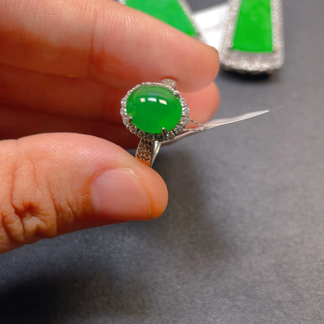 翡翠银S925镶嵌吊坠(不含链)