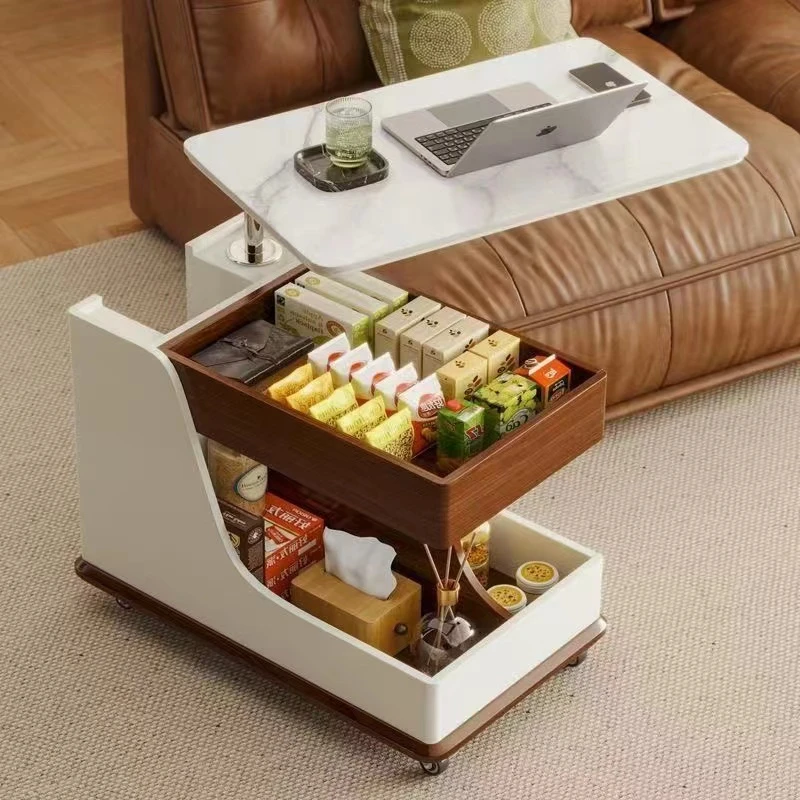 朴安家用推车边几可移动茶几高级小户型现代轻奢客厅新款沙发升降