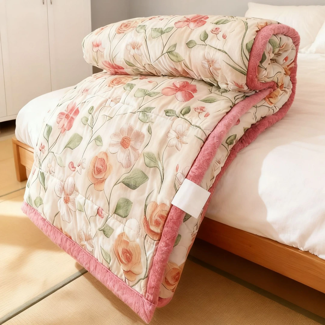 【试睡三十天】2025爆款豆豆被被子轻奢舒适 5d花漾粉柔