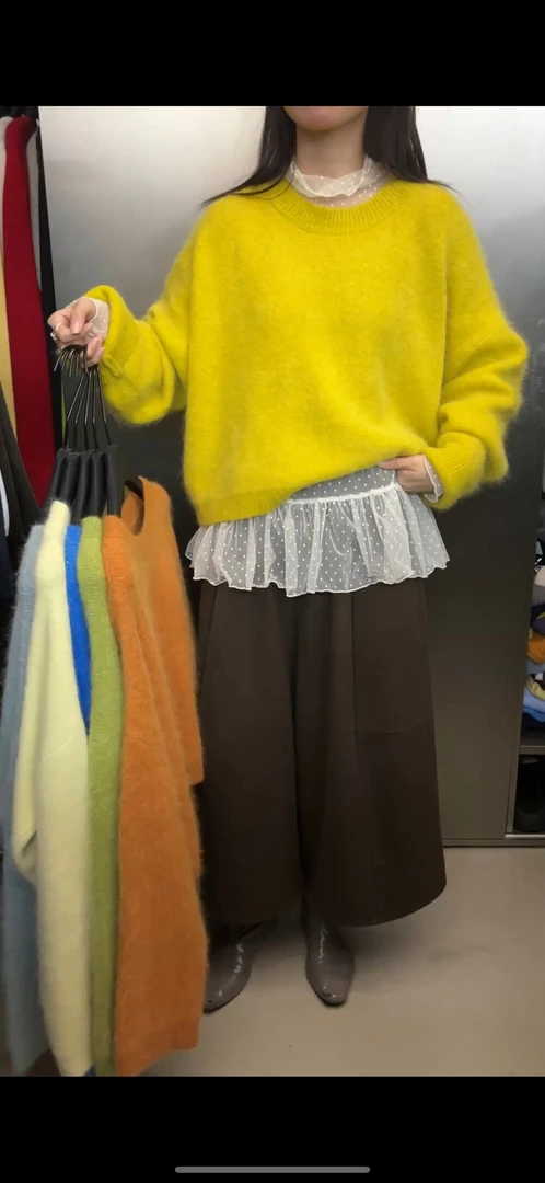 【er tian】波点网纱打底