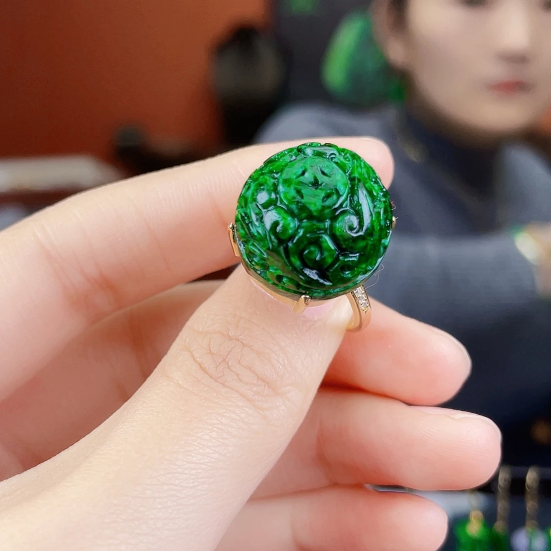 翡翠银S925镶嵌耳饰