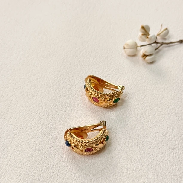 90新 DIOR/迪奥 【六六中古】孤品复古耳夹tr0212