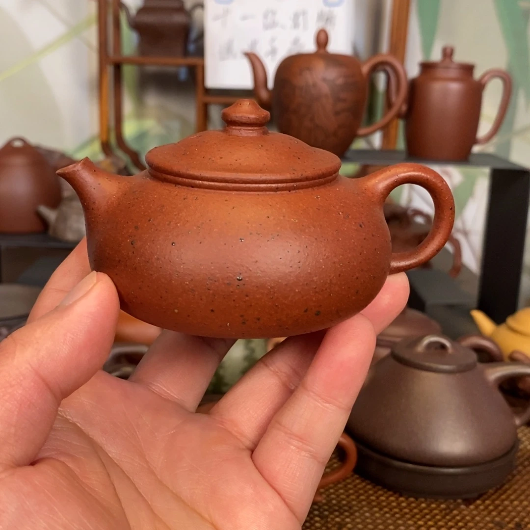 茶壶紫砂铁砂红泥寒江