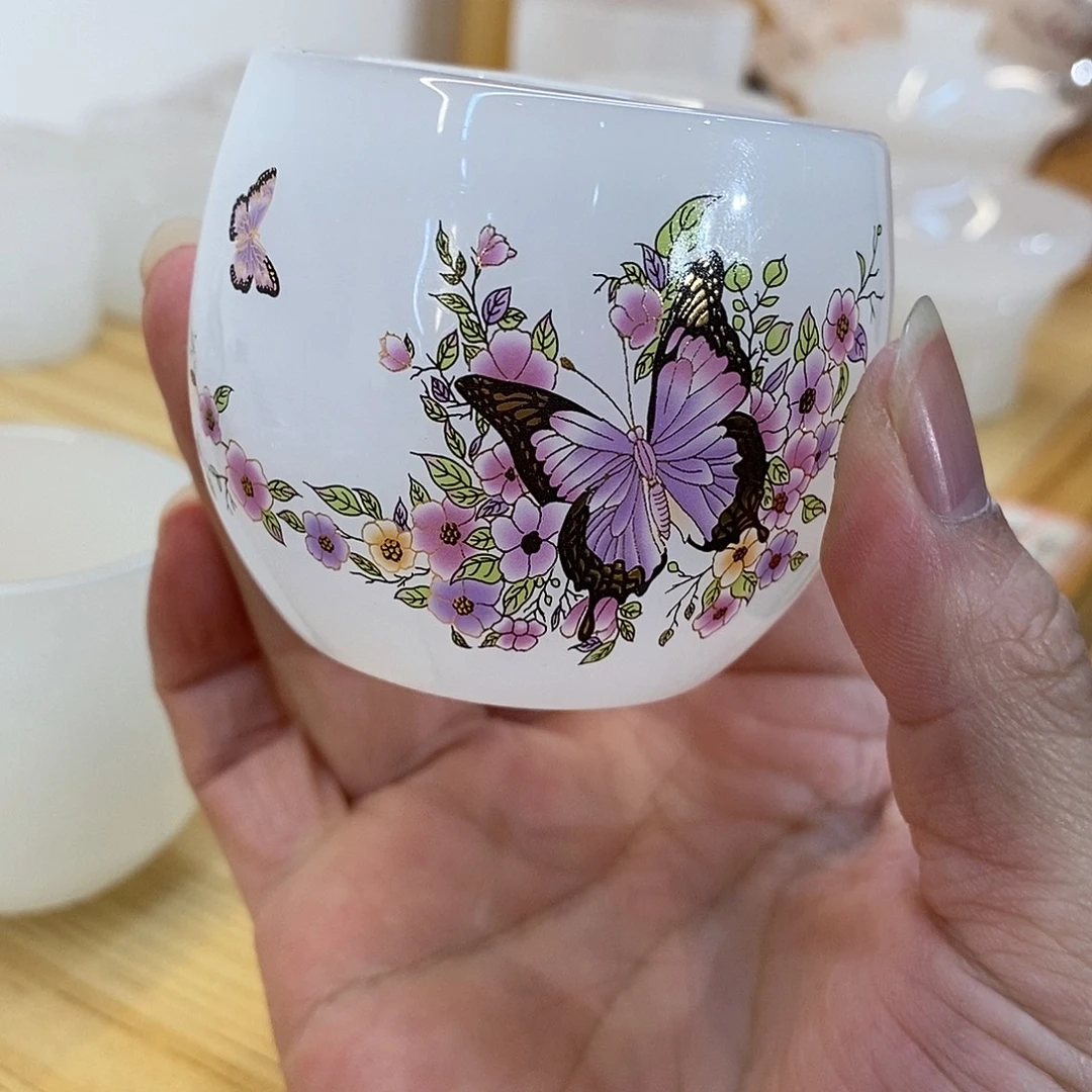 手工艺品琉璃蝶恋花主人杯