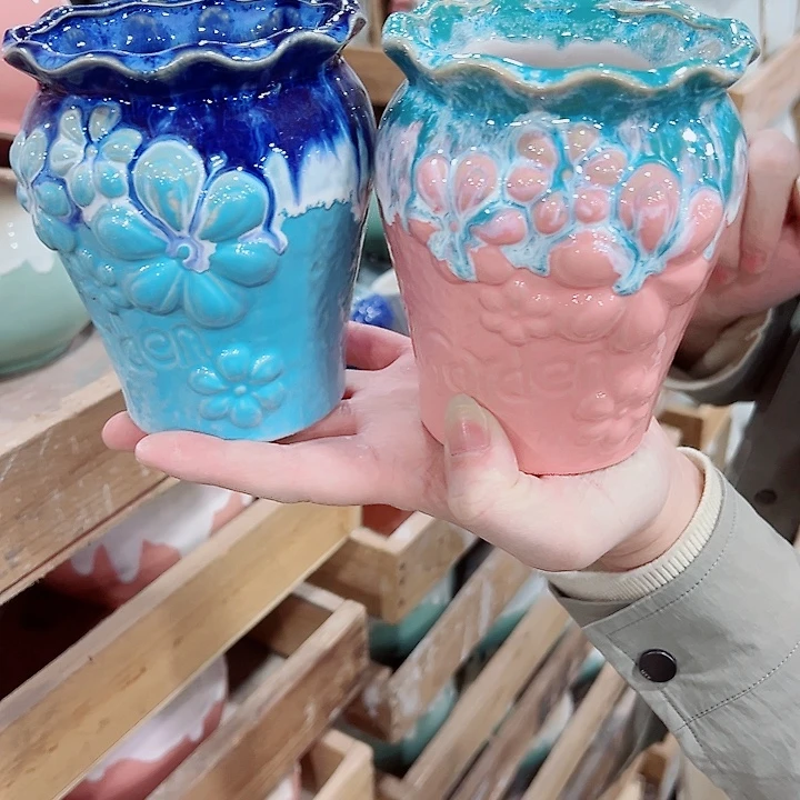 有孔，凑单福利满10元发货陶瓷多肉花盆！