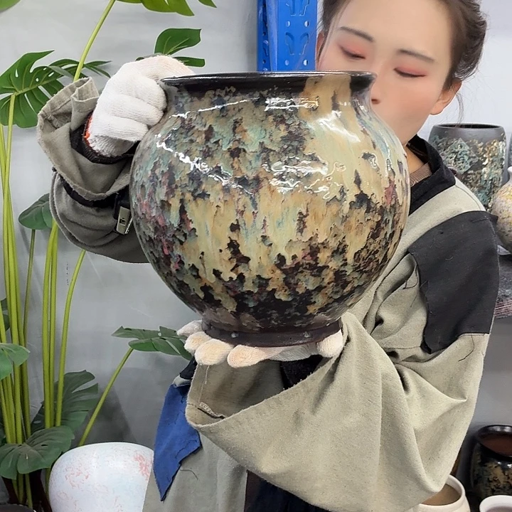 20×25 -粗陶花盆有孔-买买买