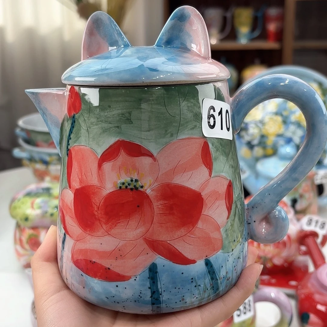 w***w景德镇手绘高温釉下彩陶瓷茶具