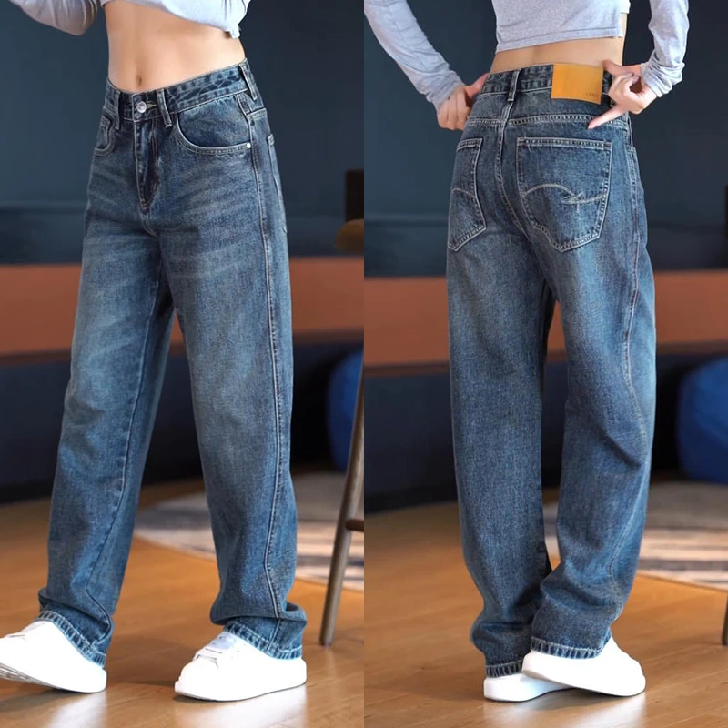 高街帅气牛仔裤男2025秋季个性复古长裤男装潮牌百搭宽松休闲裤子