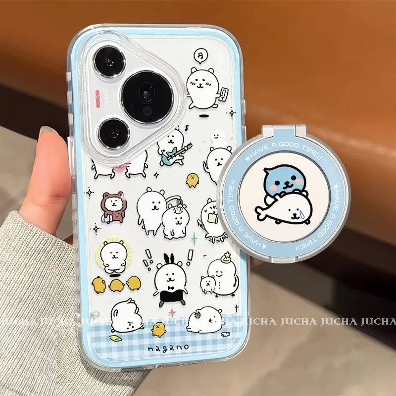 搞怪自嘲熊适用苹果16pro手机壳卡通华为mate70情侣pura70小清新