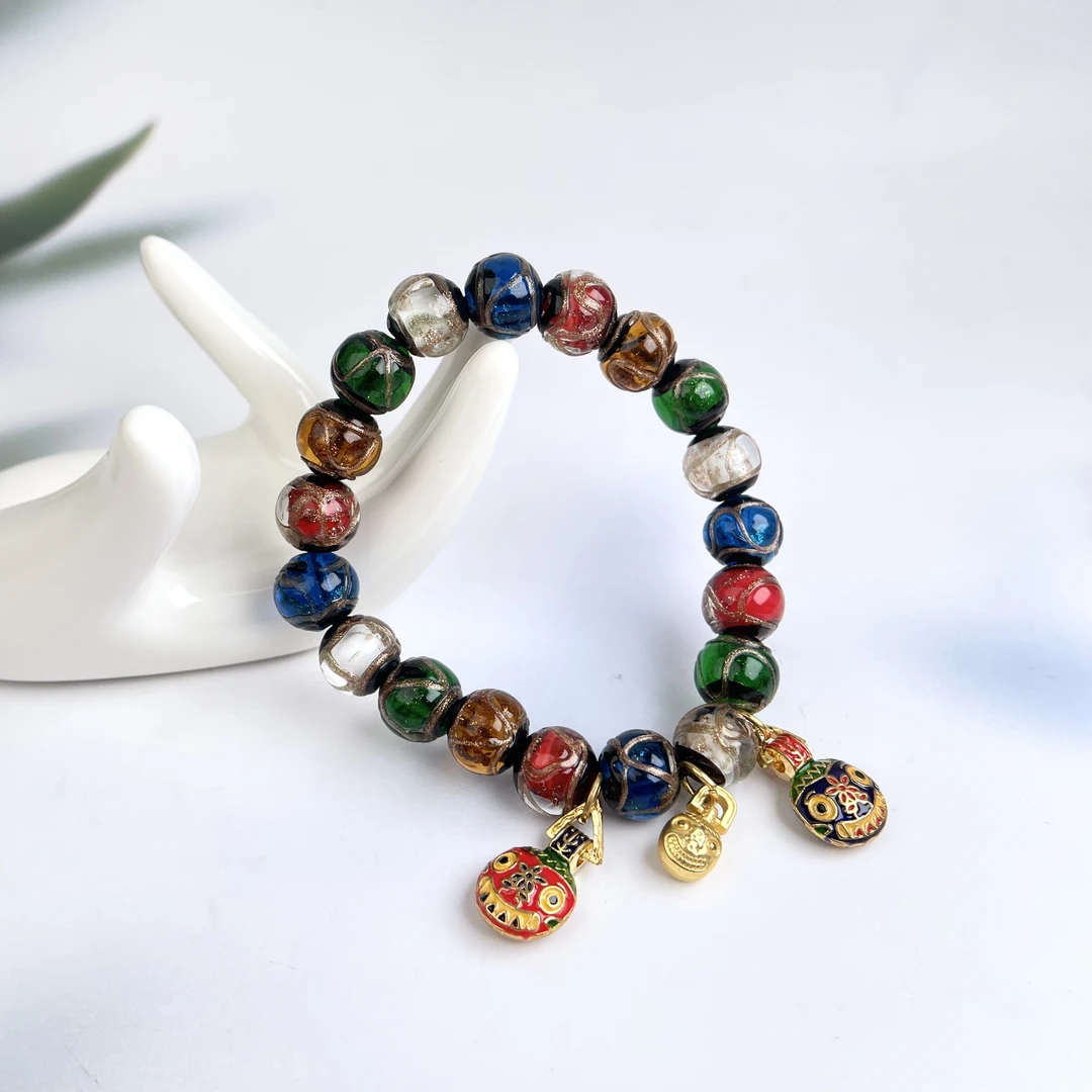 菲菲珠宝好~琉璃圆珠约10mm手串