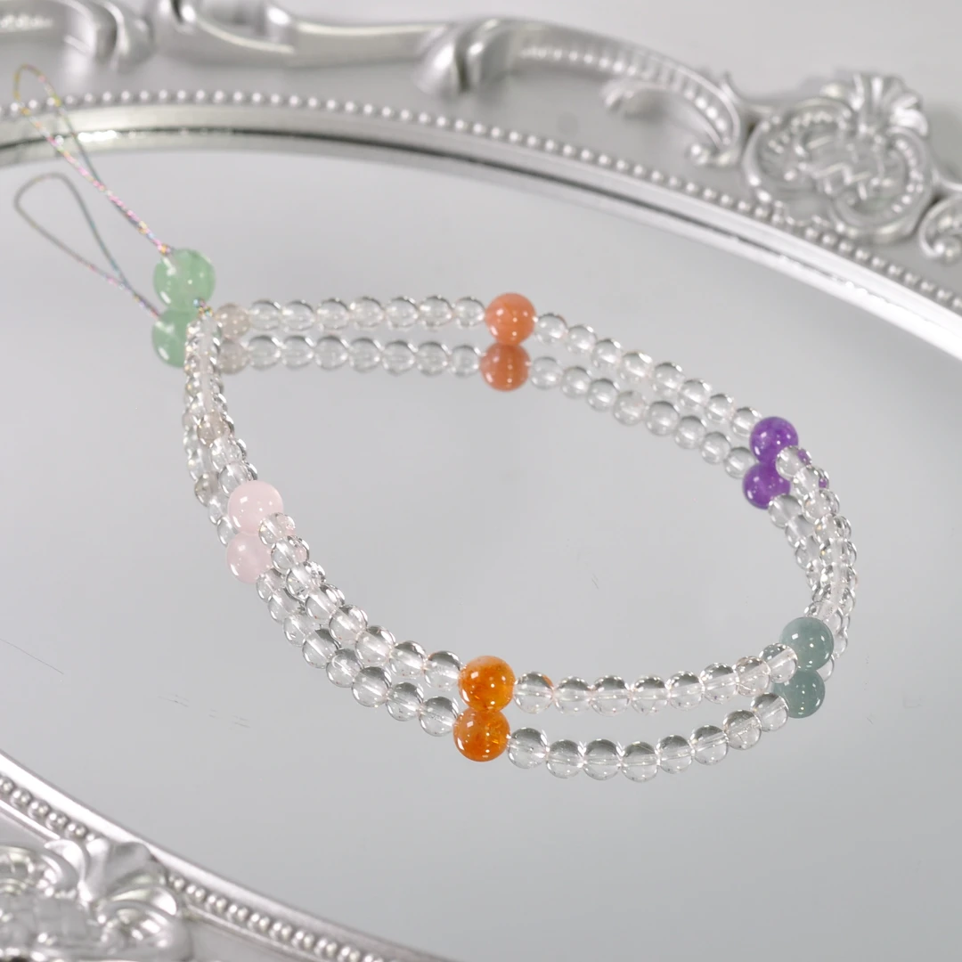 白水晶手机挂A0760076