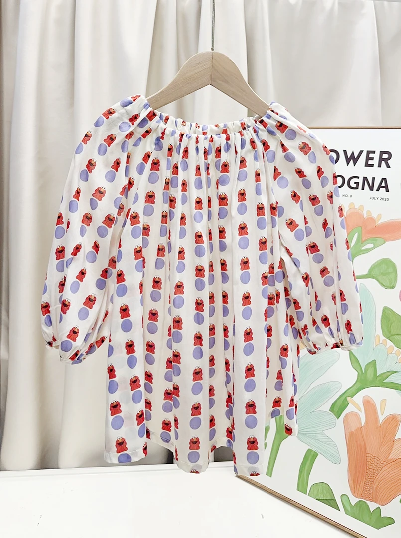 3882/G1-3/定制款儿童春夏衬衫/米白花/微瑕