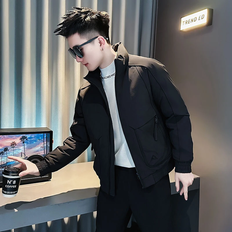 冬季潮牌痞帅工装棉衣外套2025爆款高级感休闲黑色棉服夹克上衣男