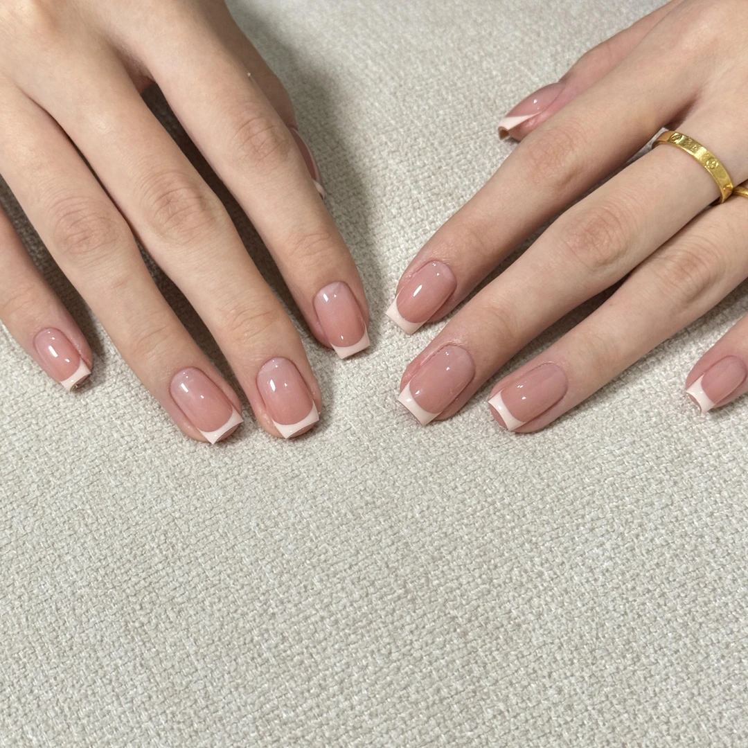 『草莓奶盖』海棠高级感穿戴美甲片中长款法式短款美甲流行学生