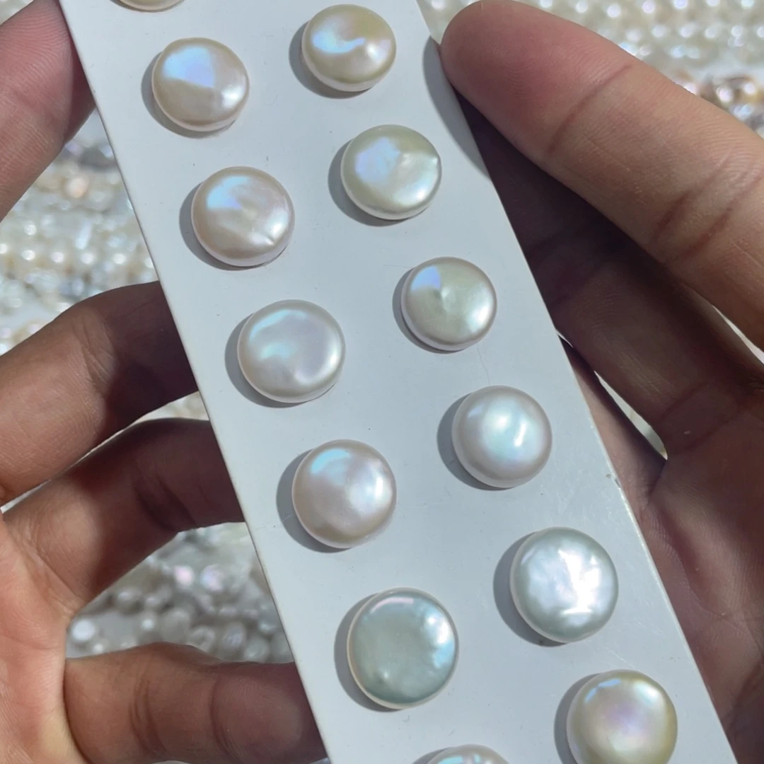 淡水珍珠耳饰银S925镶嵌多样性发一