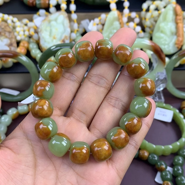 香***蓝透闪石质玉未镶嵌手串