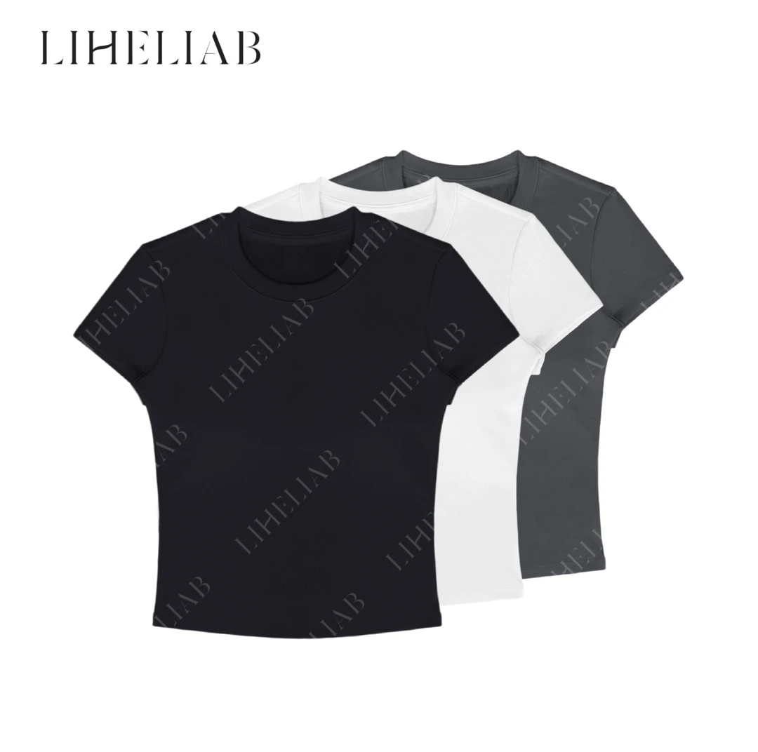 宝儿家 / 空气罩杯T 25年早春亲肤柔软自带罩杯一体圆领短袖T恤