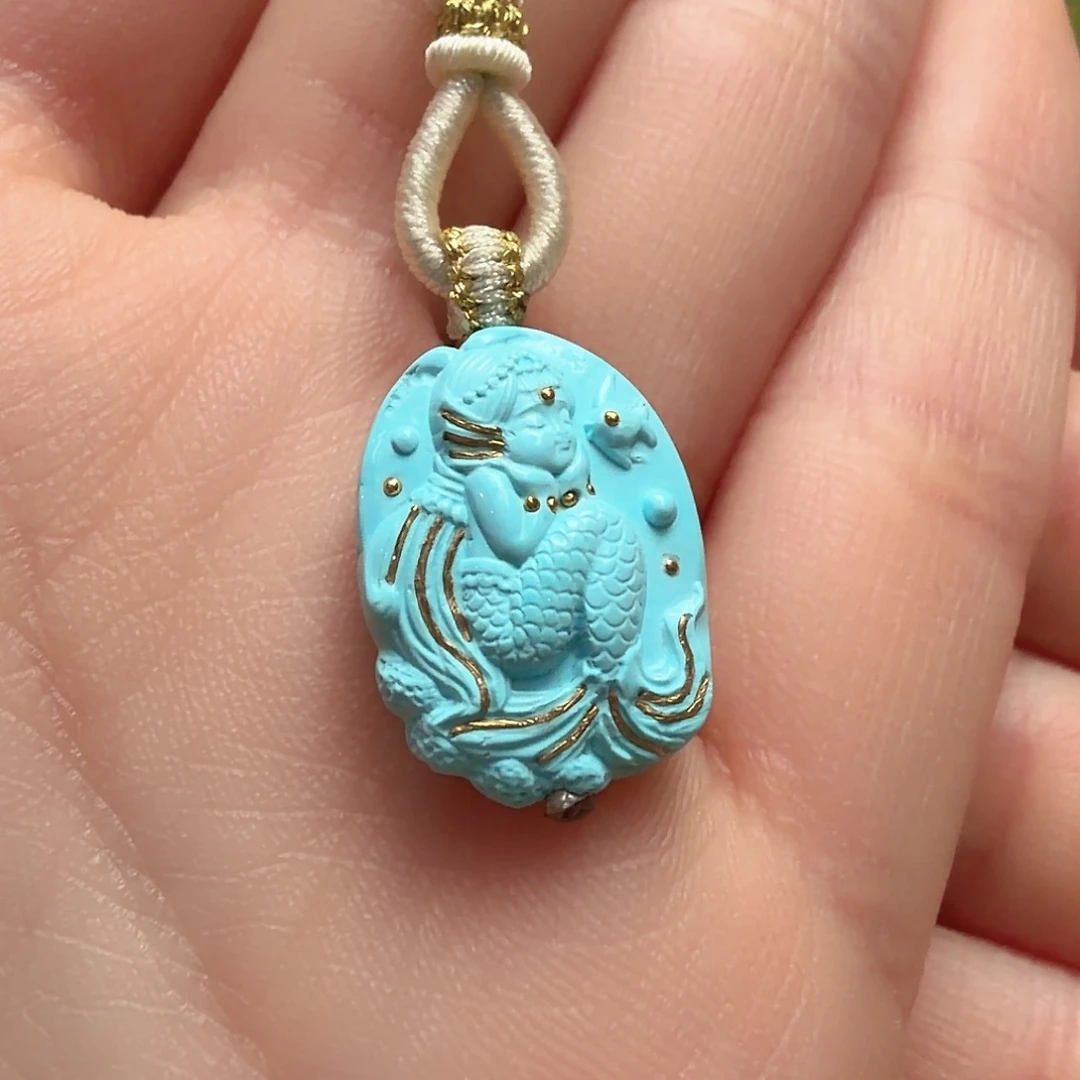 绿松石未镶嵌颈饰