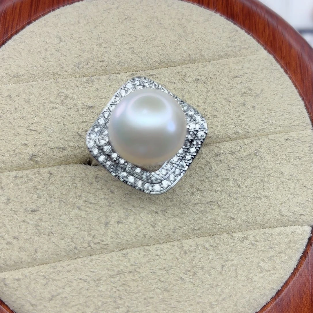 合金淡水珍珠戒指