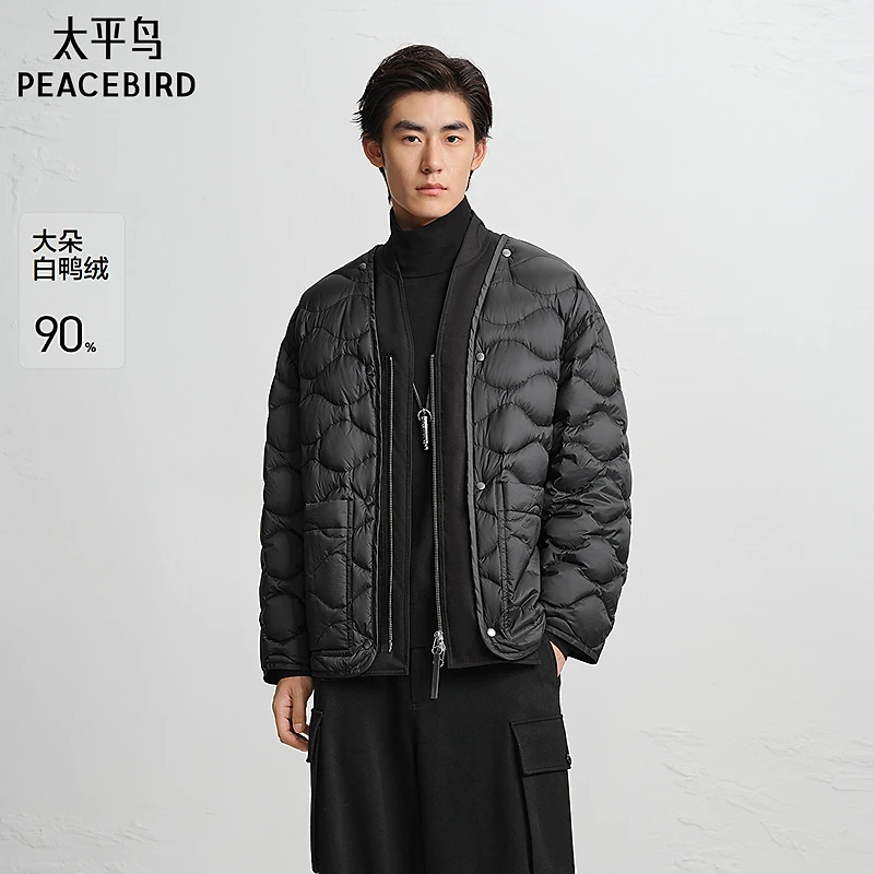 【OAMC联名】太平鸟男装25冬新款贵气开衫式羽绒服B2ACF4529