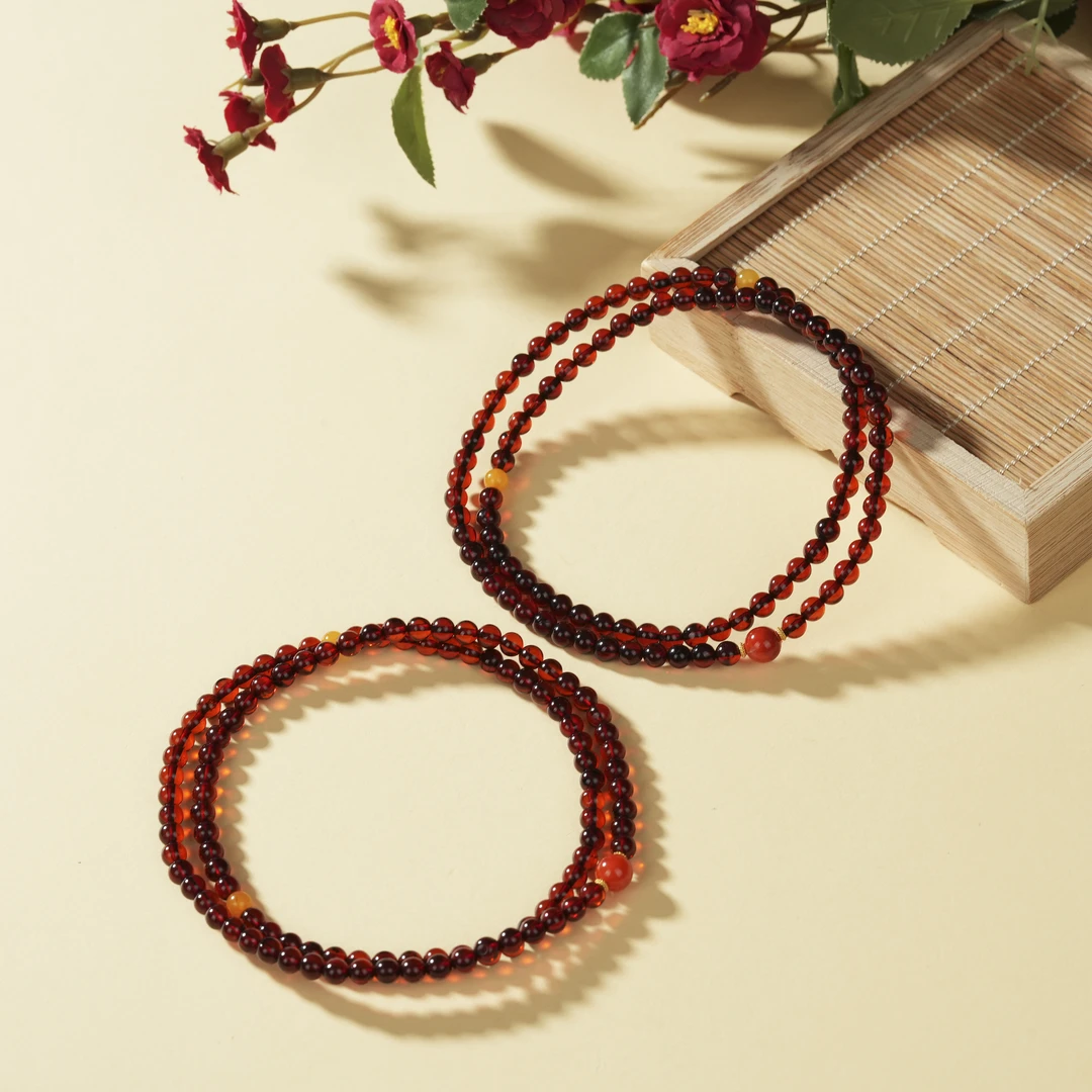 【云上叙】血珀DIY多圈手串-多样性发其一-4.5mm-V66240-M（甄选）