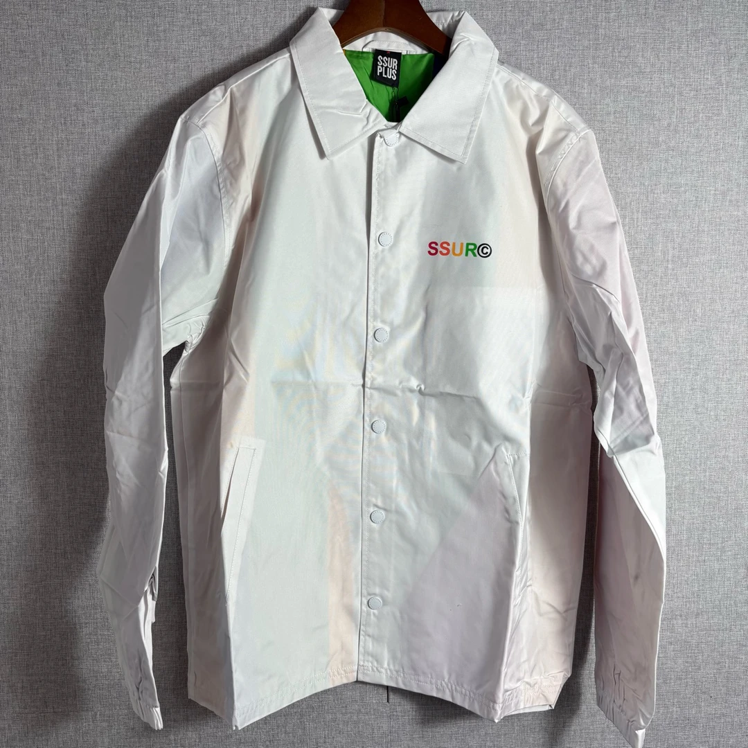 SSUR 彩色印花logo夹克 白 7FW001 WH