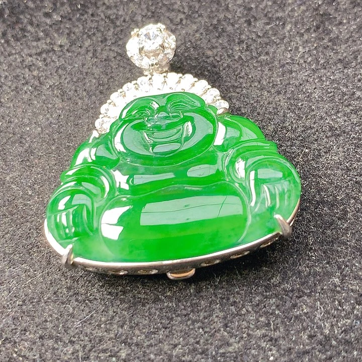 颈饰银S925镶嵌翡翠