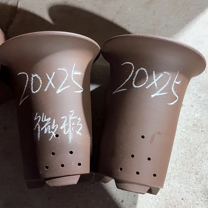 紫砂花盆宜兴紫砂花盆2只