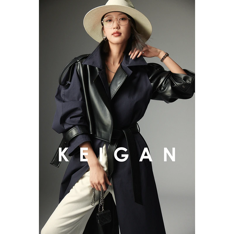 开间/时髦巨献 D1OR原厂拼皮重工不可拆卸解构廓形风衣