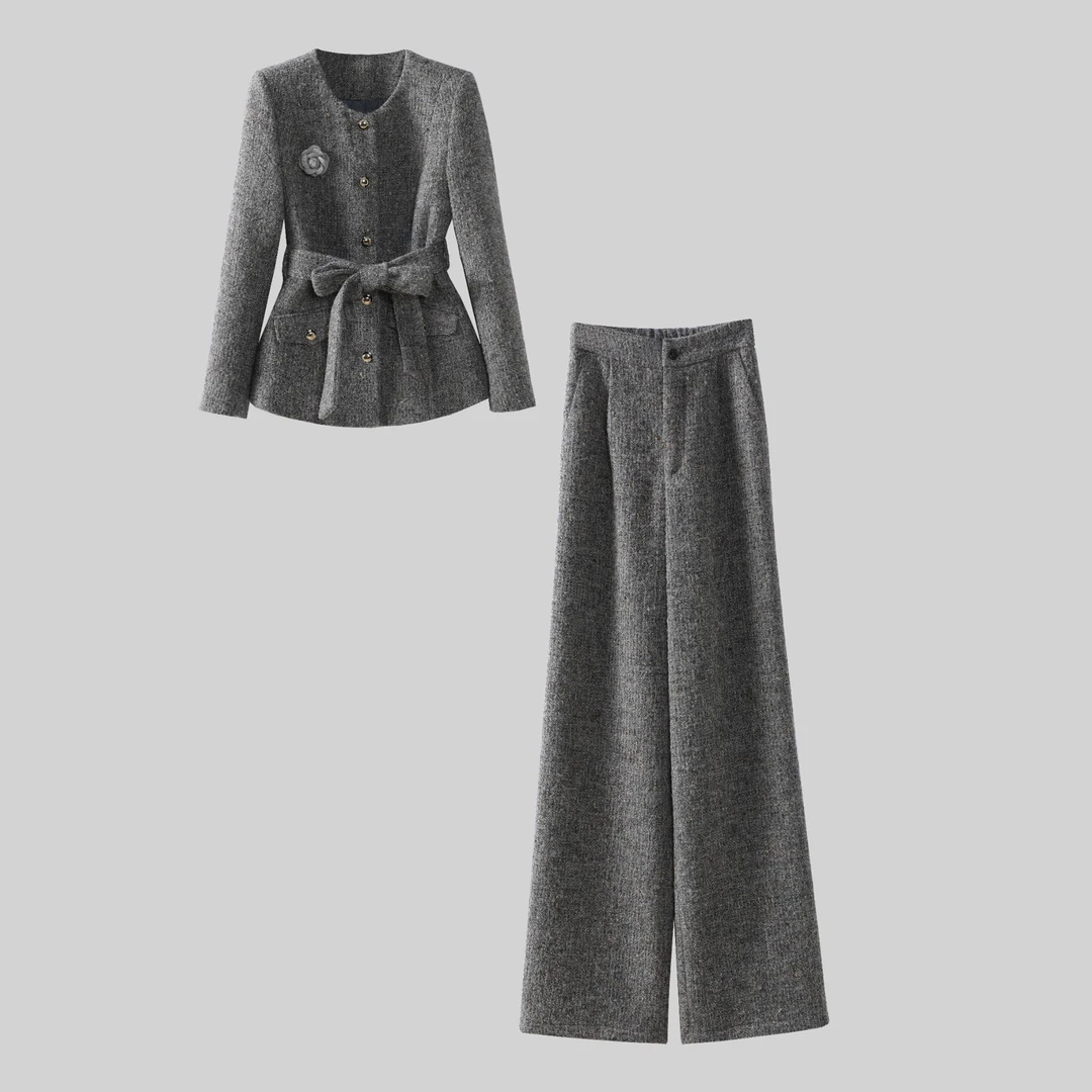 〈纪朵研〉1559轻奢休闲风法式西装套装连衣裙冬季时尚女装时尚套装