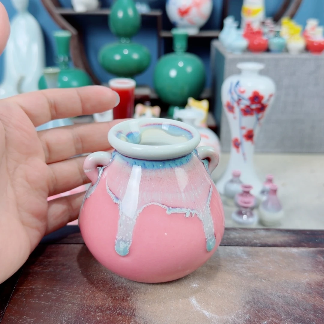 陶瓷手工小花器摆件