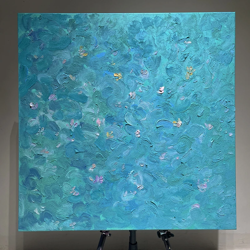 艺术家原创装饰画《画与花》亚麻实木高端礼品定制画