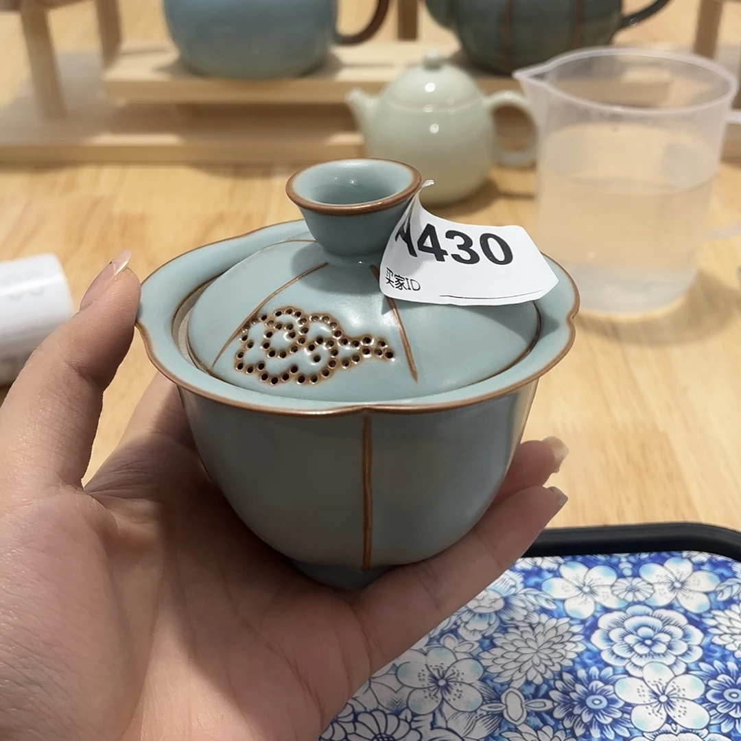 瓷片茶摆件工艺品摆件666