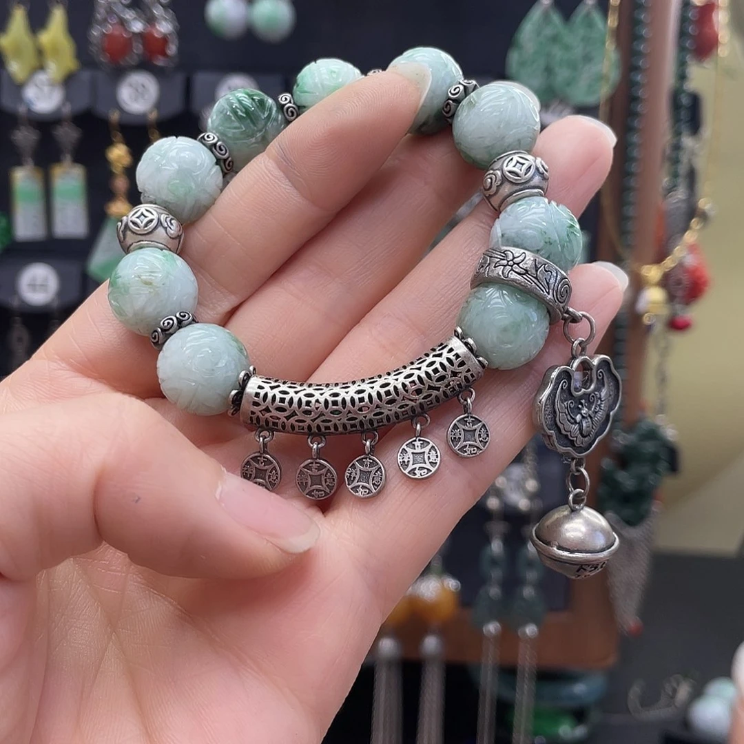 翡翠手链未镶嵌蓦****然764ghnjhhh