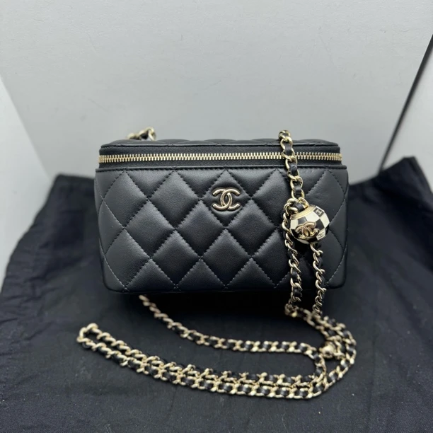 99新 Chanel/香奈儿 臻选黑金足球金球长盒子(10)