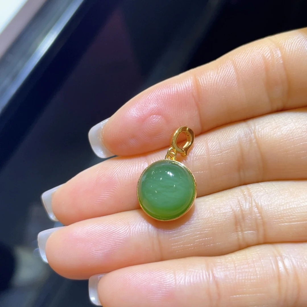 颈饰银S925镶嵌和田玉