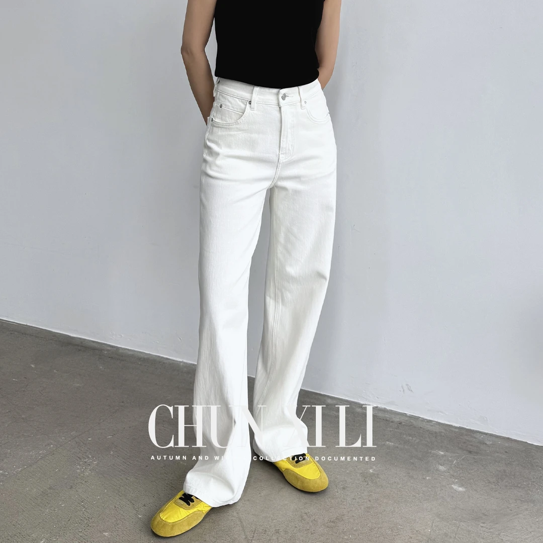 CHUNXILI/春熙里 春季气质简约直筒牛仔裤D00K51002