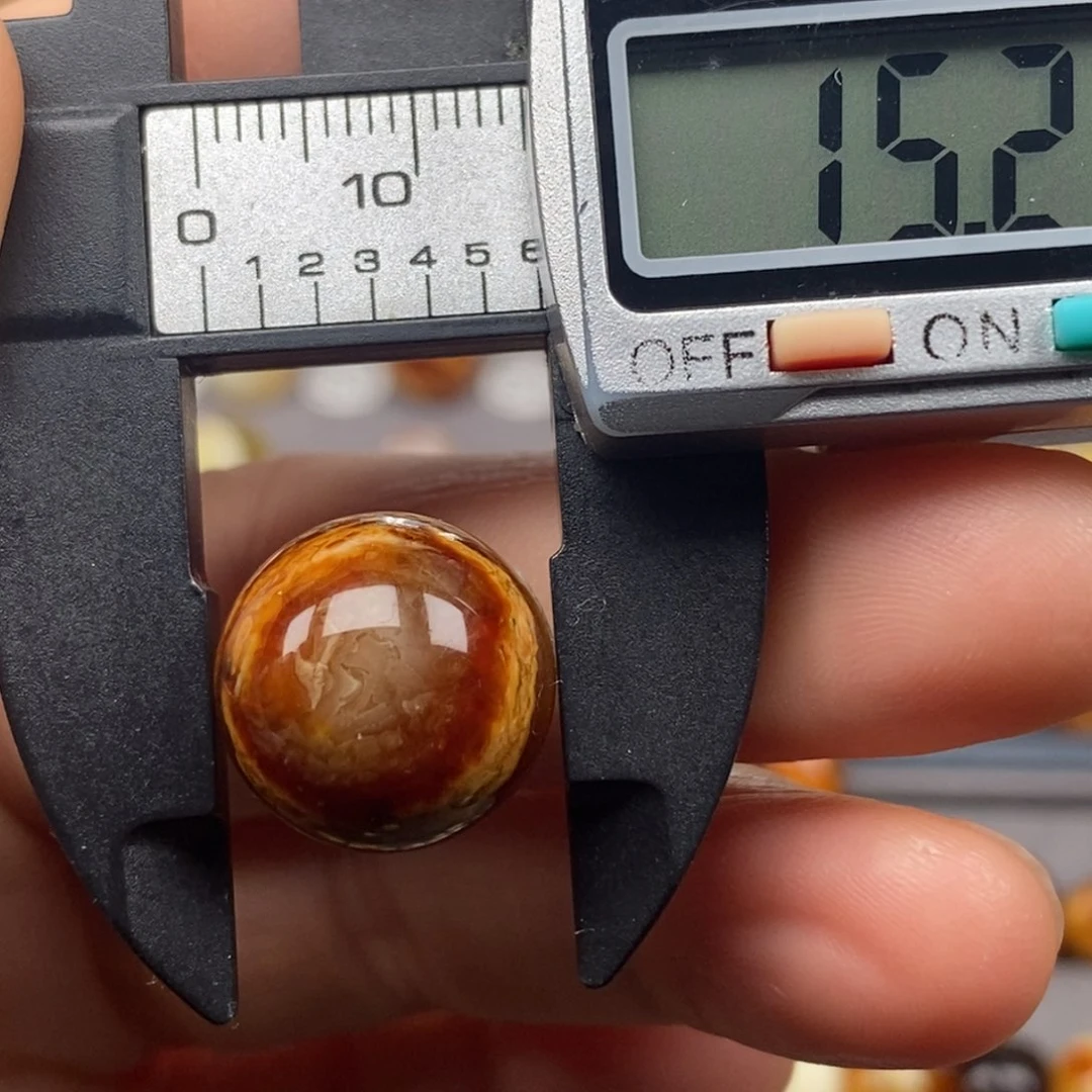 未镶嵌琥珀戒指圆珠