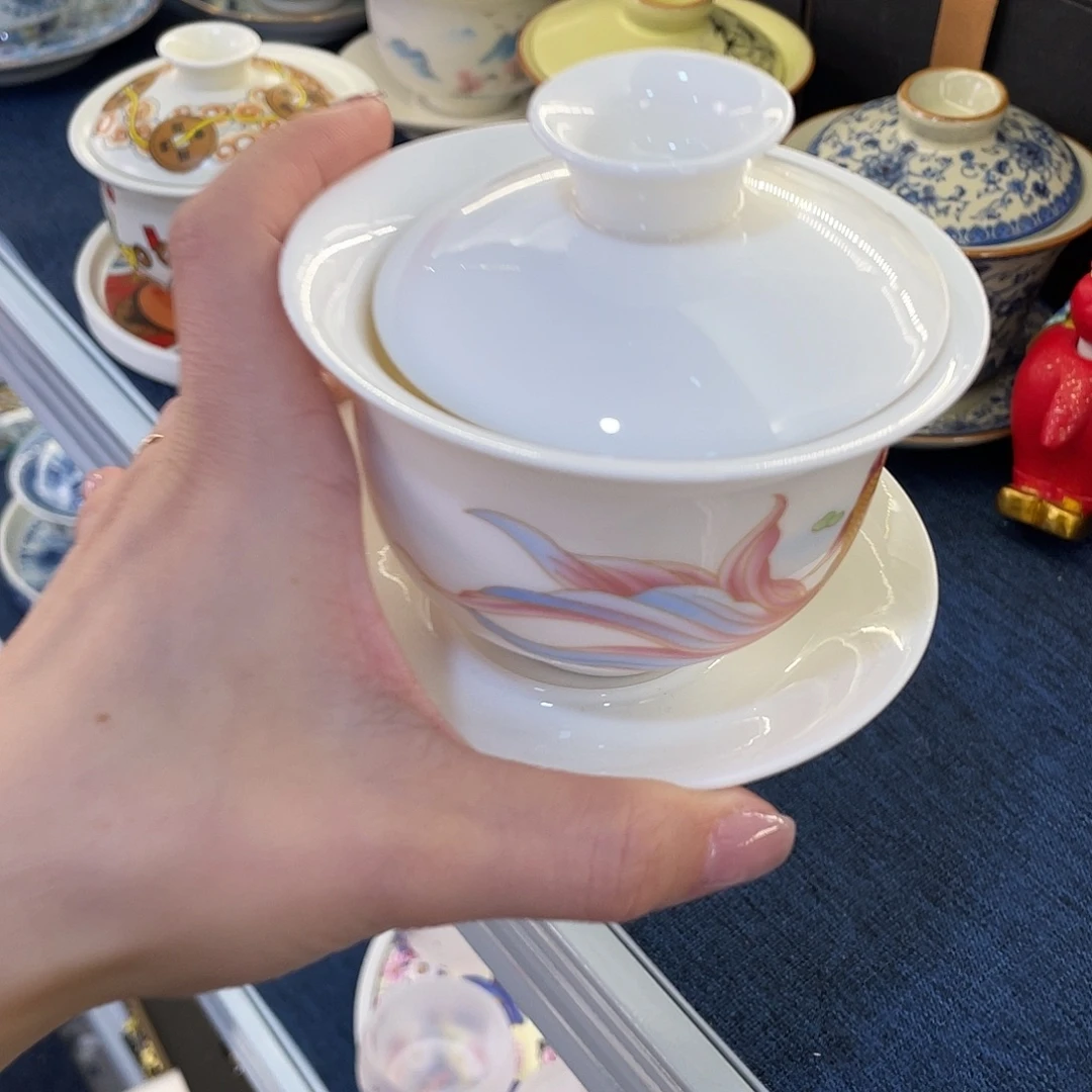 陶景德陶瓷盖碗茶具