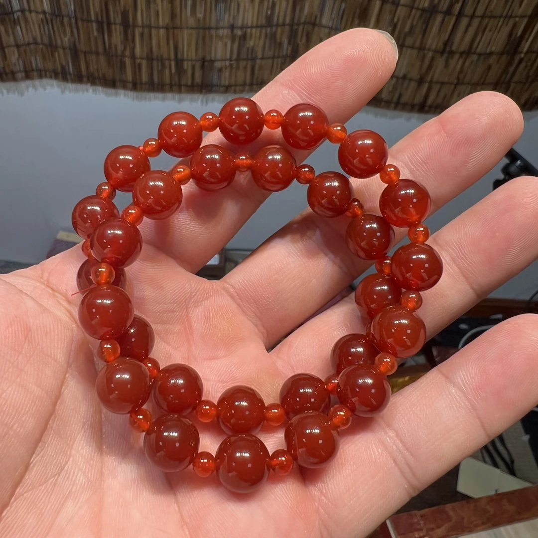 红玛瑙双圈手串+礼盒