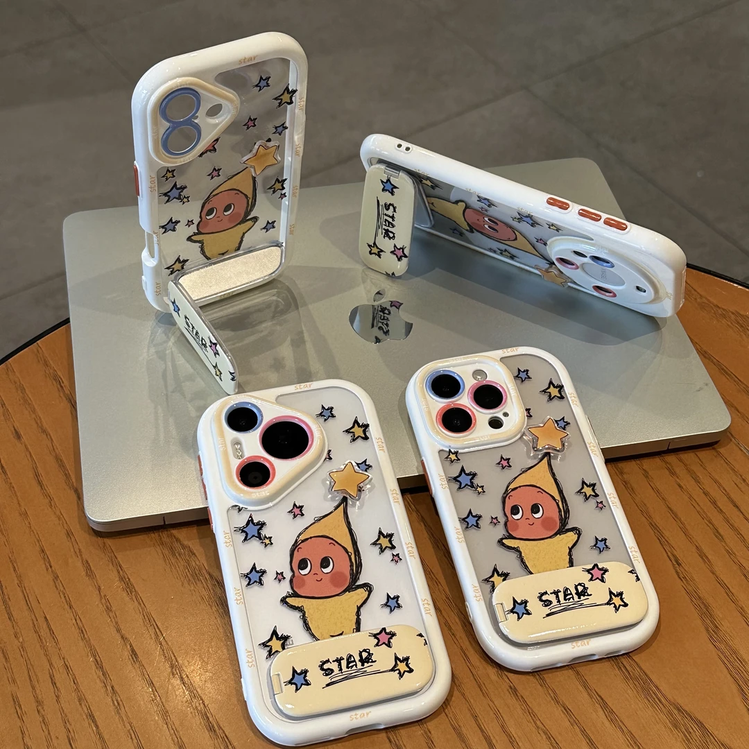 BANCA旋转星星人支架适用苹果17promax手机壳华为vivo小米15oppo