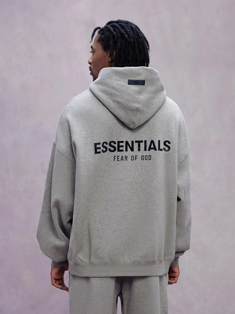 Essentials Ss22植绒LOGO经典卫衣连帽休闲百搭秋冬情侣宽松
