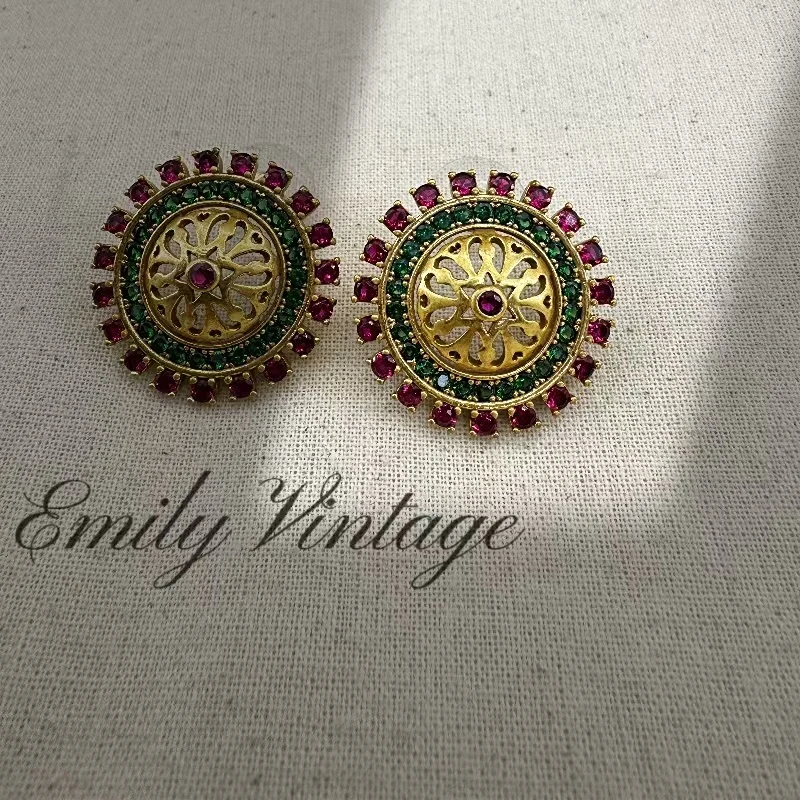 铜合金仿水晶耳饰 铜合金仿水晶耳饰 【1673】Emily Vintage珍藏款