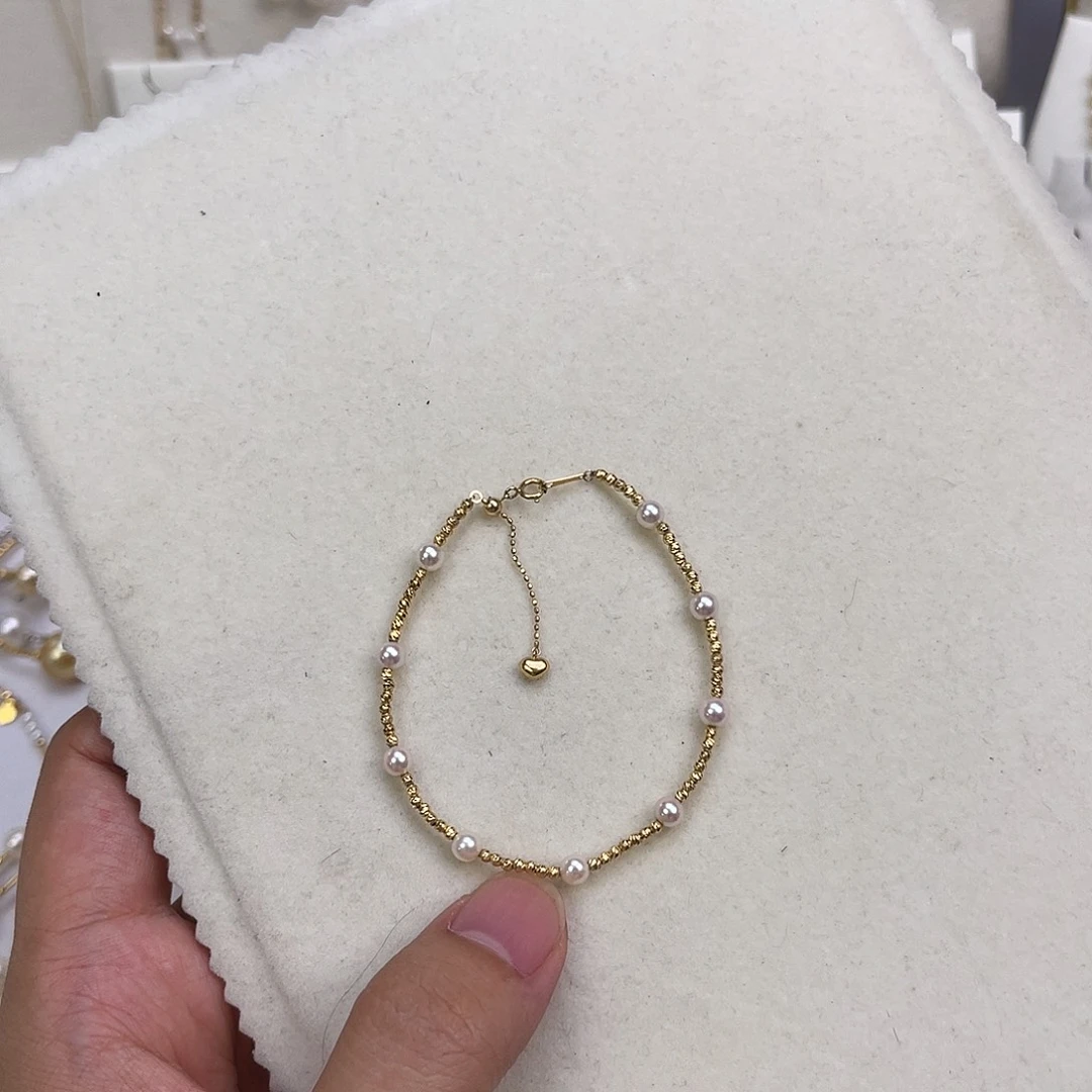 18K金镶嵌手绳海水珍珠