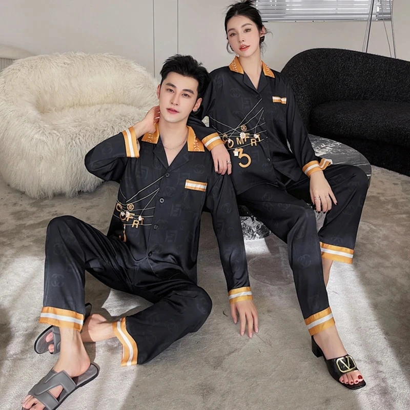 达芬奇密码秋冬新款男女同款情侣款睡衣家居服套装内衣女
