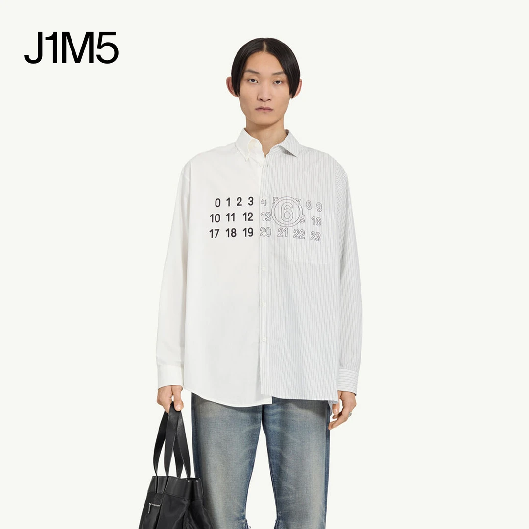 J1M5买手店 MM6 25秋冬 条纹拼接衬衫 设计师品牌